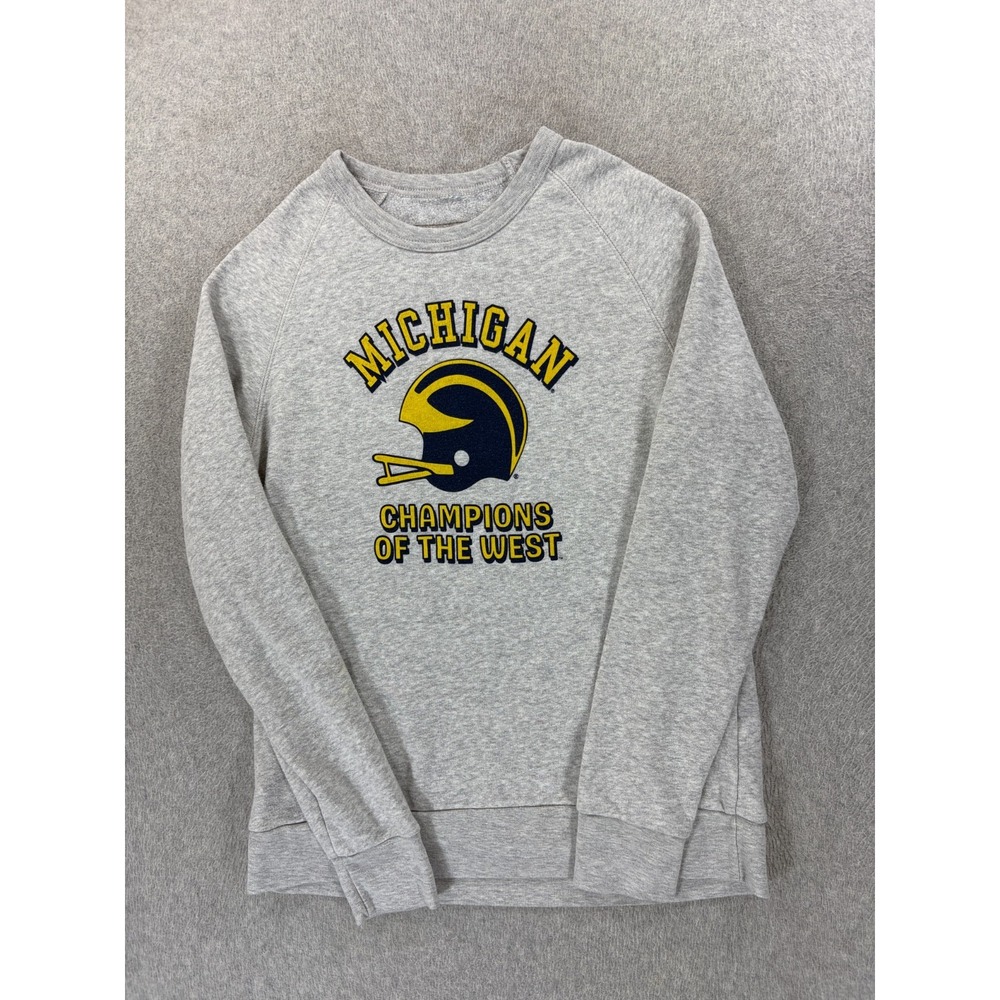 Michigan‎ Wolverines Homefield Screened Campus Sweatshirt (Women's Medium) Gray